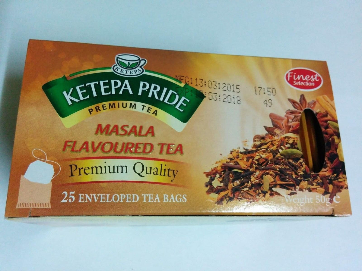 Kenyan Ketepa Pride Masala Flavoured Enveloped Tea Bags 25 sachets (Kenya)