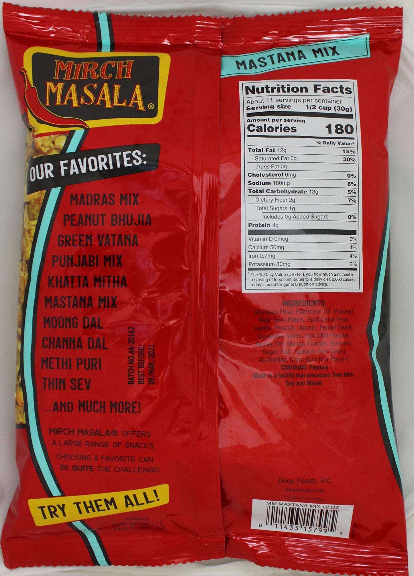 MM Mastana Mix-extra hot 340 gms - Indian Snack