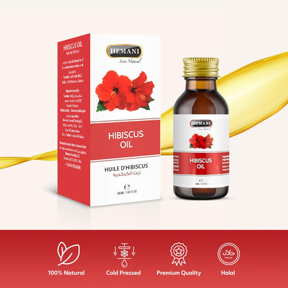 Hemani Hibiscus 100% Natural Cold Pressed Halal Essential Oil - 30ml