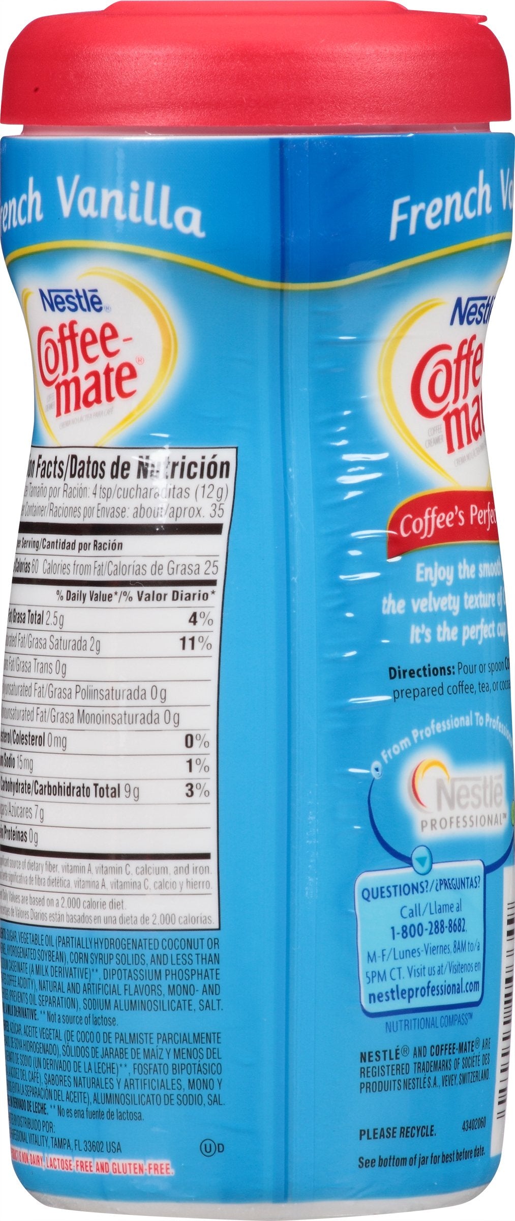 Nestle Coffee Mate french Vanilla 15 Oz - Indian Coffee