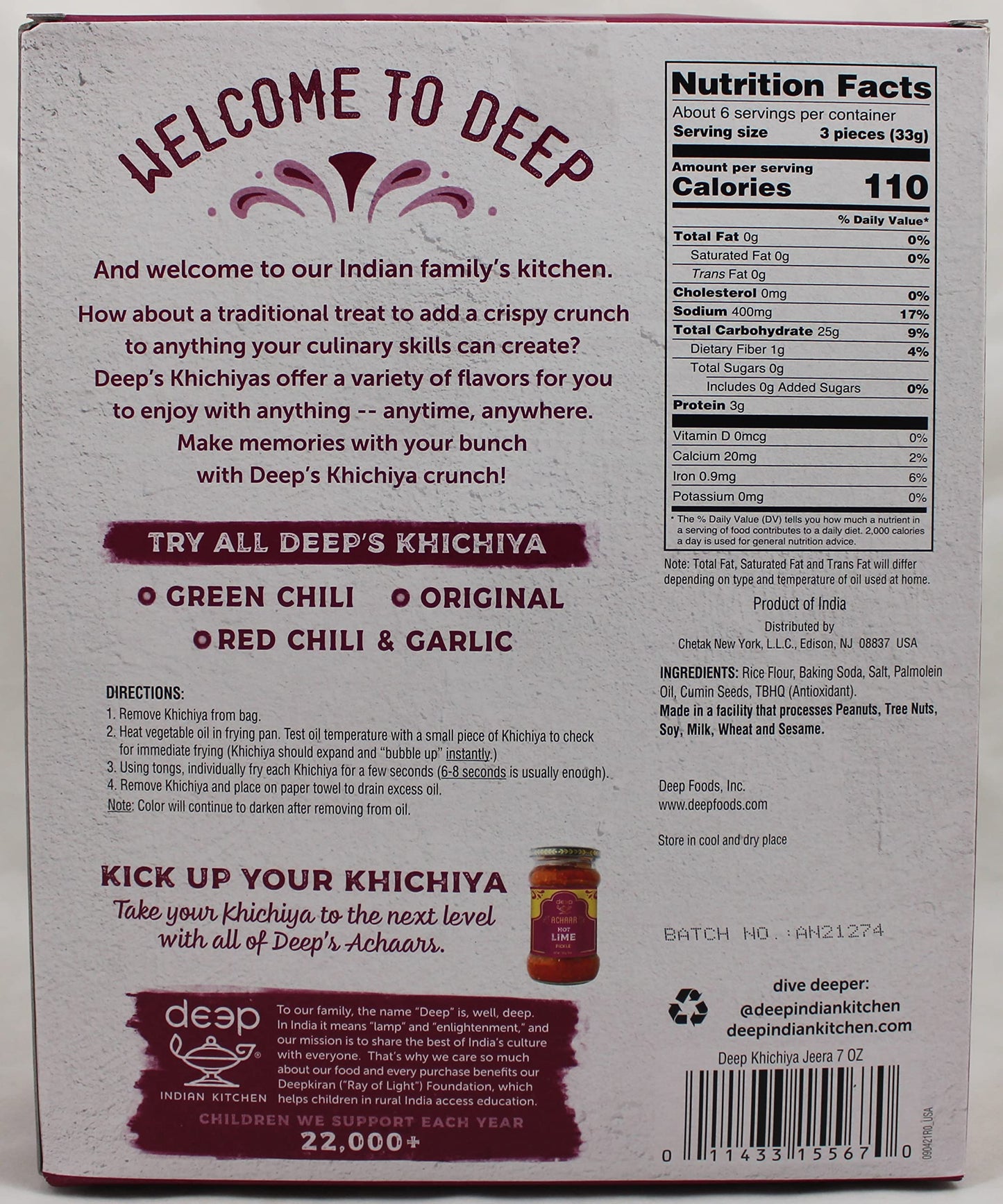 Deep Green Chilli Khichiya 200 gms