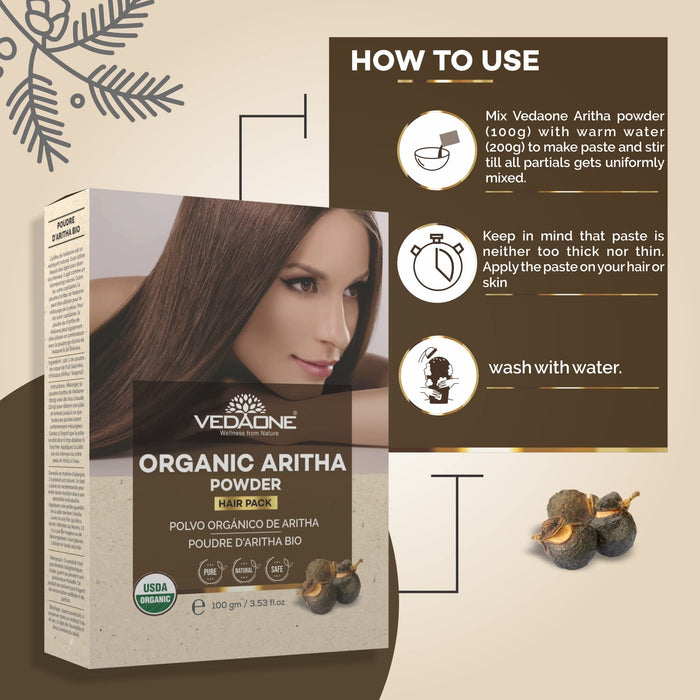 Vedaone Organic Aritha Hair Powder 100gm