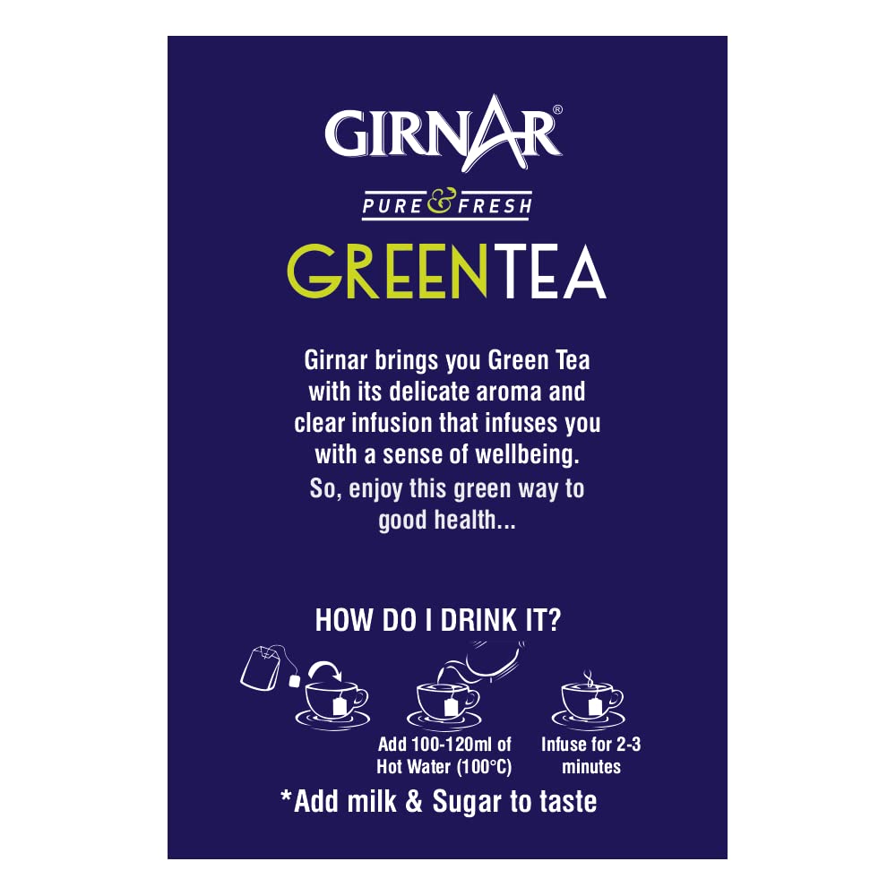 Girnar Green Tea bags, (25 Tea bags)