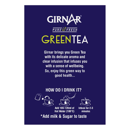 Girnar Green Tea bags, (25 Tea bags)