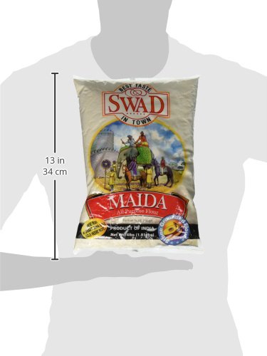 Swad Maida All Purpose Flour Stone Grounded Flour 4 lbs - Flour Atta