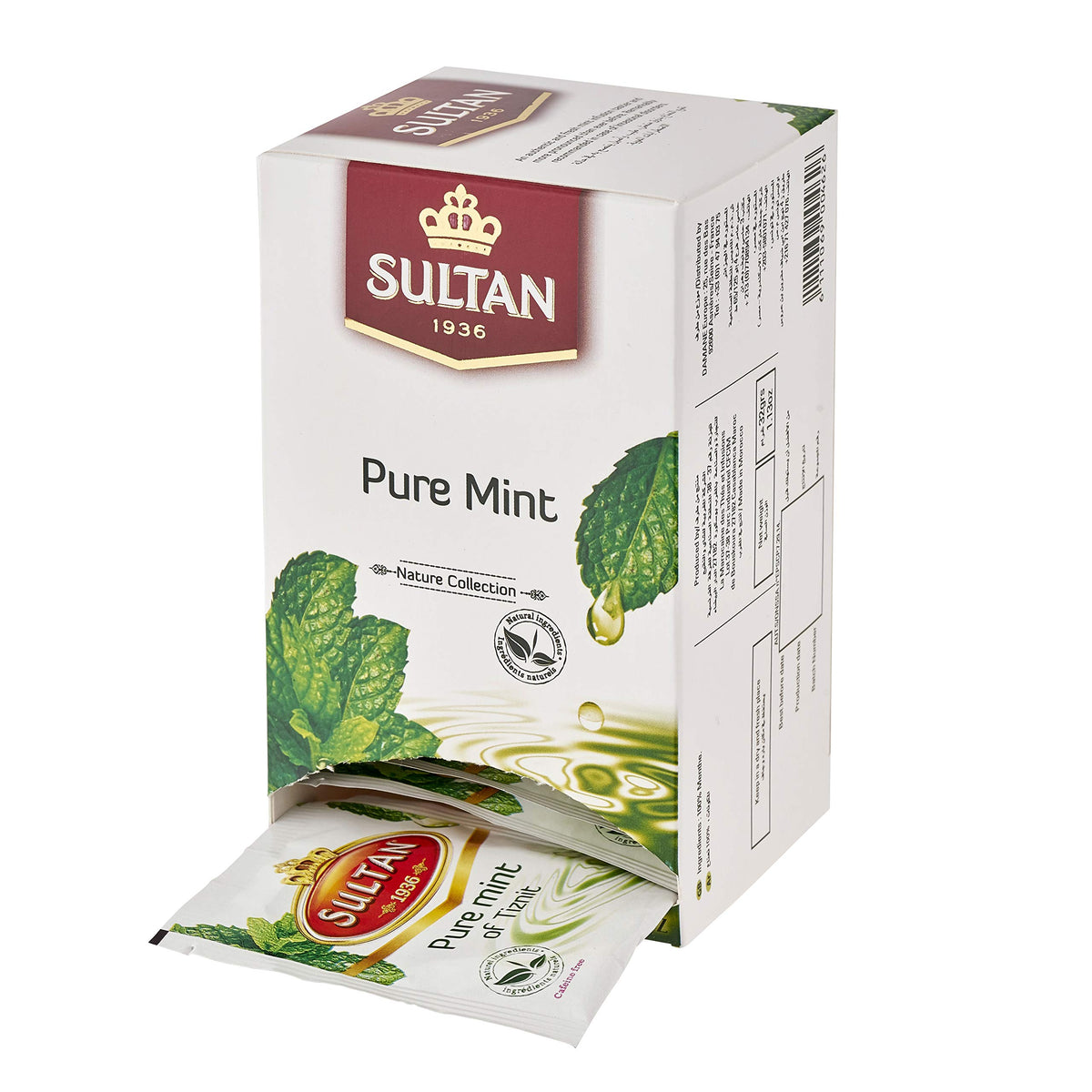 SULTAN TEA Moroccan Green Tea with Pure Mint & Tiznit Herbal Green Teas (Pack of 2-40 Tea Bags)