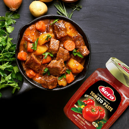 Sera Double Concentrate Tomato Paste 24.7 oz | 100% All Natural | No Additives | No Preservatives | Perfect For Pizza, Soup, Stews, Tikka Masala, Shakshouka! (1 PACK)