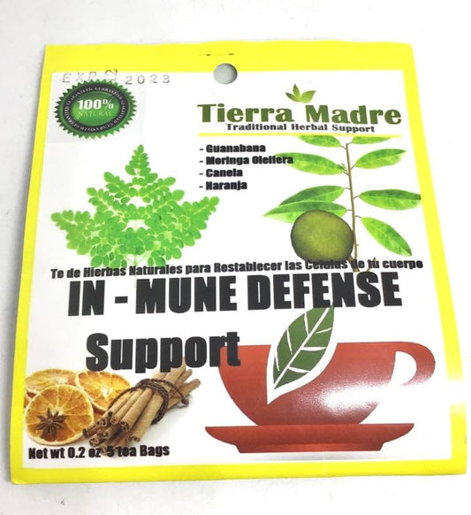 Tierra Madre In-mune Defense Herbal Tea 0.2oz 5 Pack - Each Bag with 5 Tea Bags