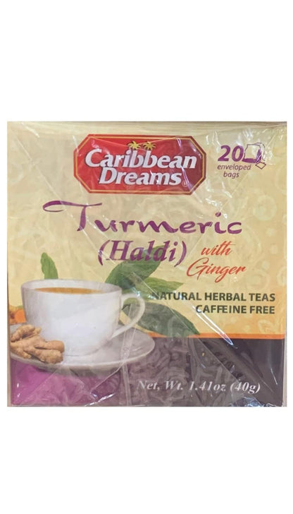 Caribbean Dreams Turmeric Ginger Tea (Curcumin, All Jamaican )