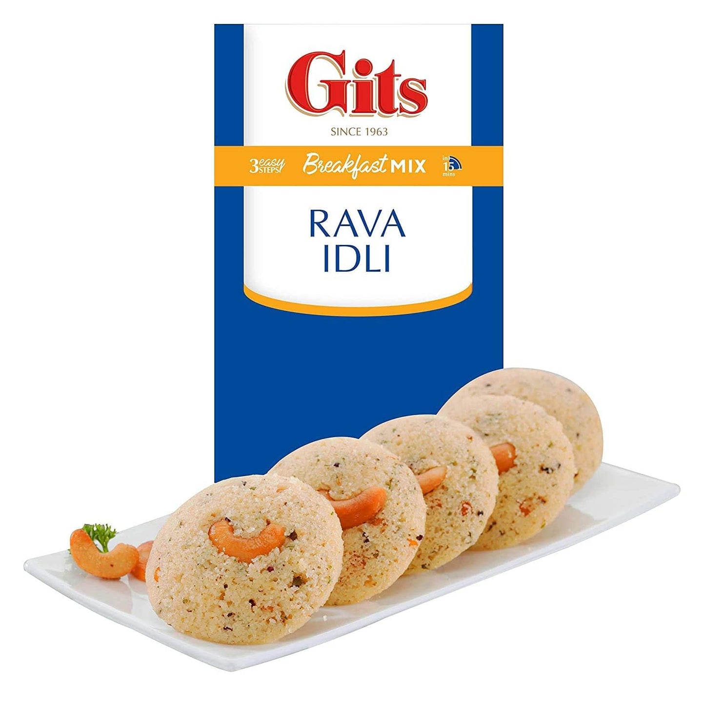 Gits Instant Mix Box - 600gm (Pack of 3 x 200gm ) | Ready to Cook Indian Breakfast/Lunch/Dinner/Snack Meal | No Artificial Colors, Flavors, Preservatives, 100% Vegetarian, Easy Recipe (Rava Idli)
