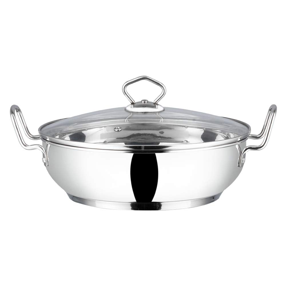 Vinod Kadai St. Steel with lid 26 cms 4 Litres