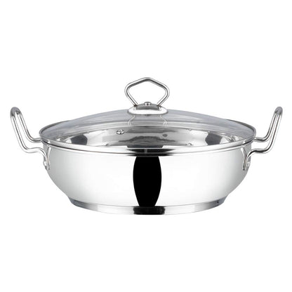 Vinod Kadai St. Steel with lid 26 cms 4 Litres