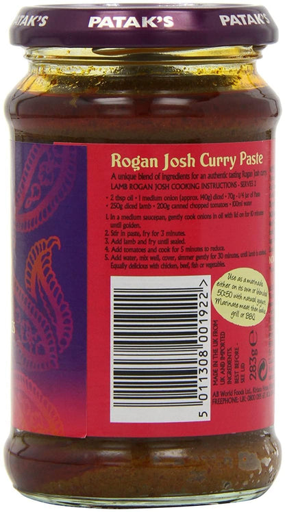 Patak's Rogan Josh Spice Paste 283g - Pack of 2