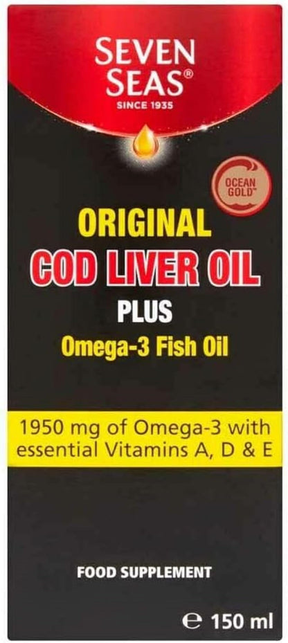 Seven Seas Orig Cod Liver Oil Plus Omega-3 Fish Oil 450ml