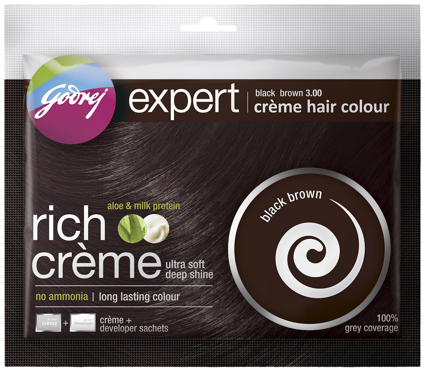 Godrej Expert Creme Hair Colour black Brown 20G+20Ml