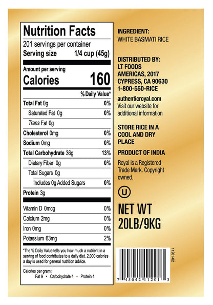 Dawat Traditional Basmati 20 lbs - Basmati Rice