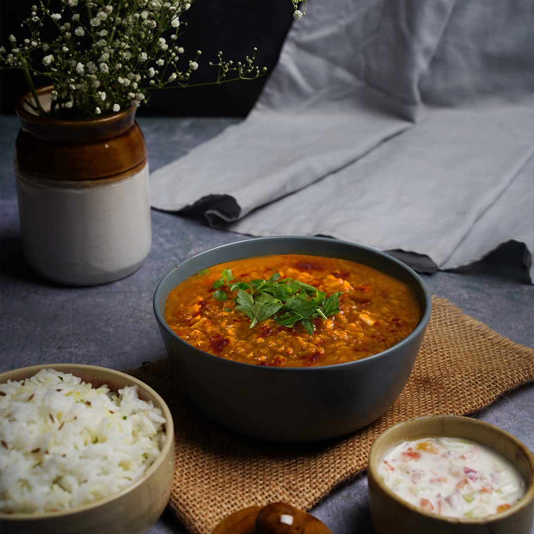 Ashoka Ready to Eat Indian Meals Since 1930, 100% Vegan Dal Tadka, All-Natural Traditionally Cooked Indian Food, Plant-Based, Gluten-Free, and with No Preservatives, 10 Ounce (Pack of 5)