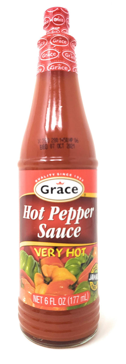 Grace Hot Pepper Sauce 6oz - 4 Pack Hot Sauce Bottles - Caribbean Hot Sauce - Jamaican Hot Sauce