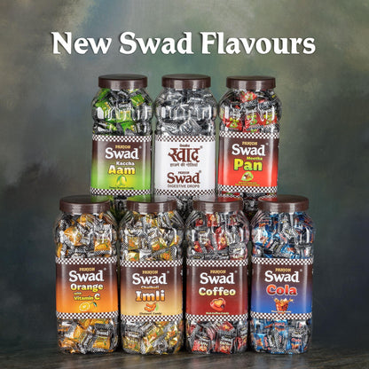 Swad Kaccha Aam Candy, Tangy Raw Mango 150 Toffee Jar