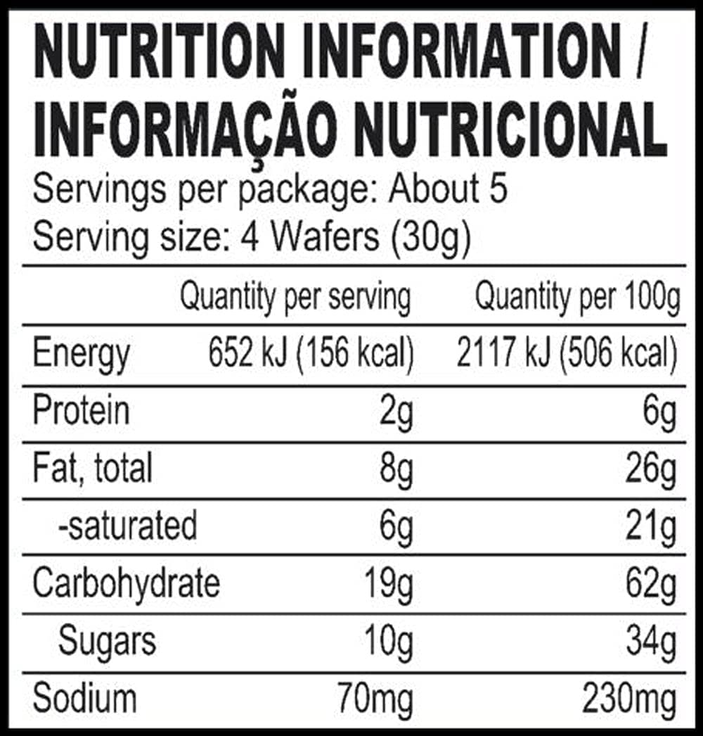 BRITANNIA Treat Wafer Hazelnut 5.29oz (150g) - Breakfast & Tea Time Snacks - Crunchy, Healthy and Delicious (Pack of 4)