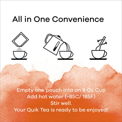 Quik Cafe Turmeric Ginger Instant Coffee Latte - 10 Count Single Box - All Natural Superfood Golden Coffee