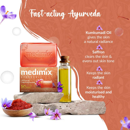 Medimix Kumkumadi Soap 125gm - Bath & Shower