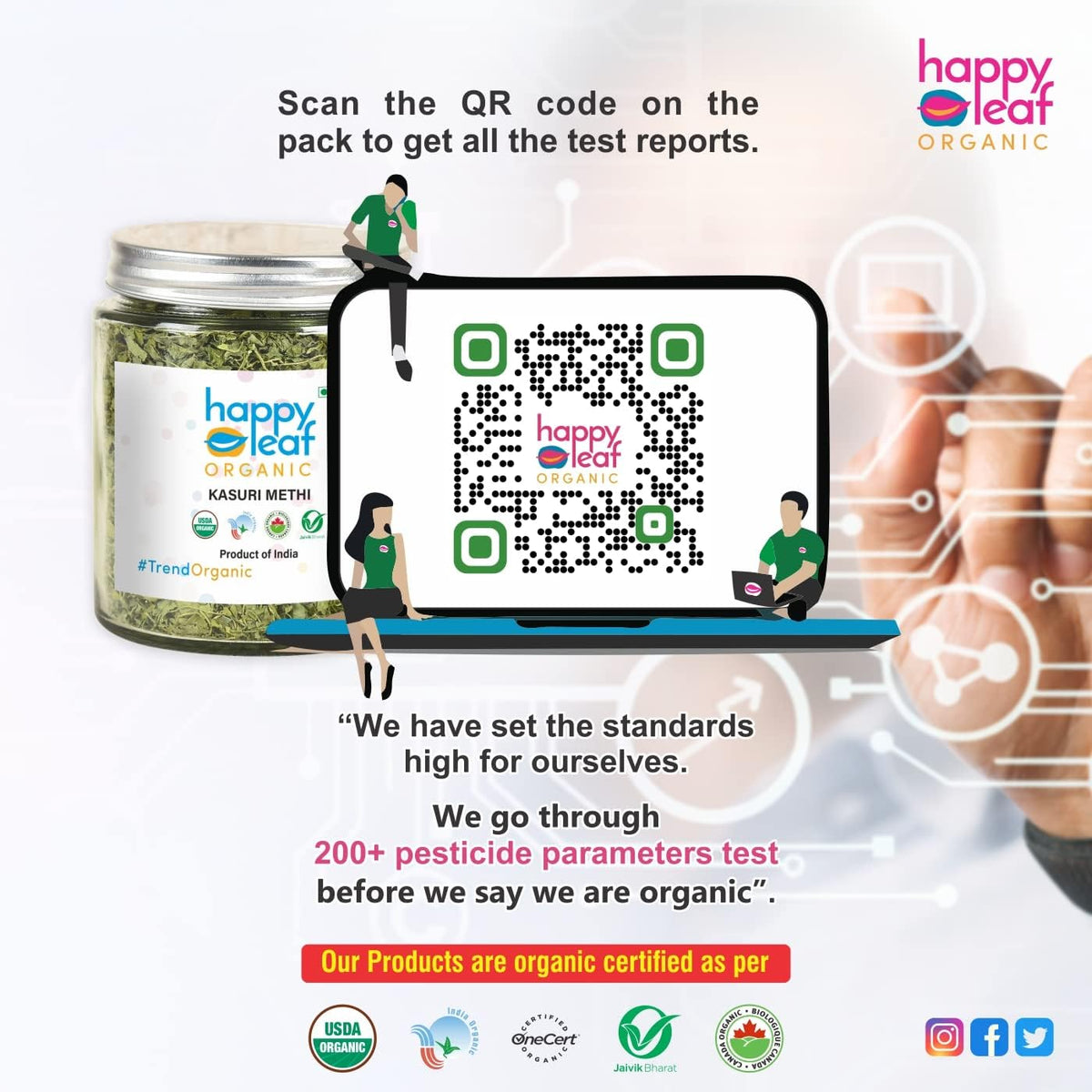 Happy Leaf Organic Kasuri Methi - 2 oz(57 gm)