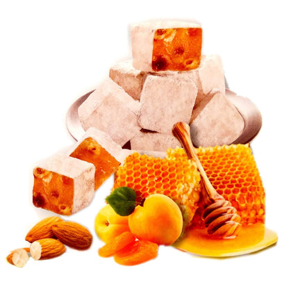 Hacizade Turkish Delight With Apricot, Honey, and Almond, 454g, 1 pound (16 ounce)