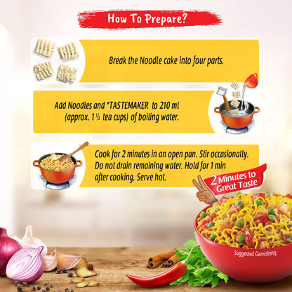 Maggi 2 Minute Masala Noodles, No Onion No Garlic, 70g