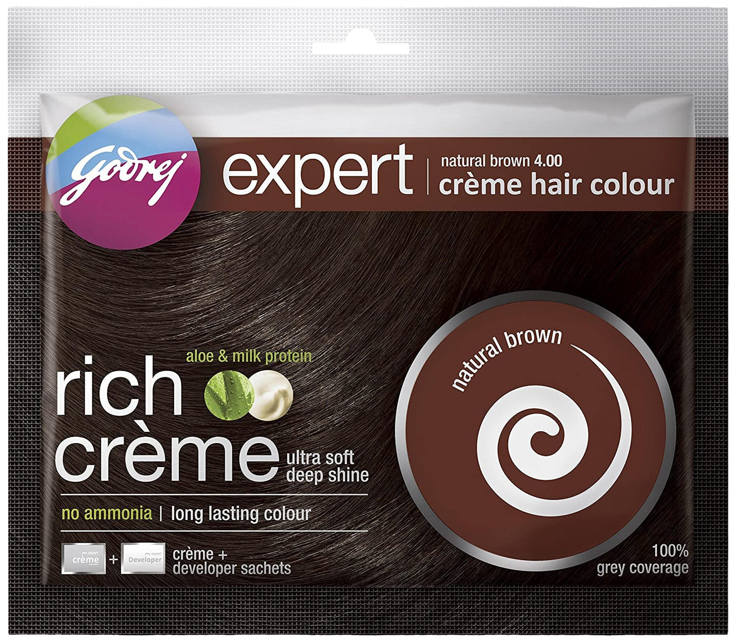Godrej Expert Rich Crme, Natural Brown 20g + 20ml - India