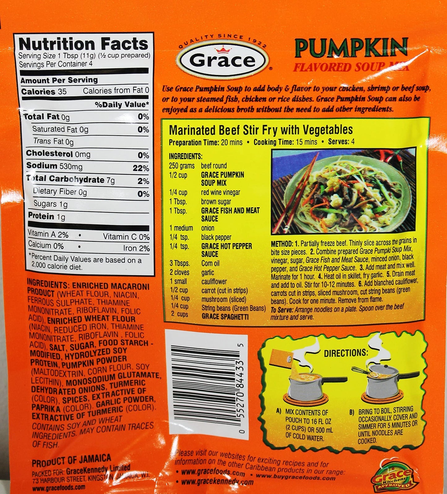Grace Pumpkin Soup 1.59 oz pack of 6