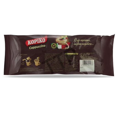 Kopiko Instant 3 in 1 Brown Coffee Mix with Creamer and Sugar 30 Count Per Bag (Kopiko Instant Cappuccino Coffee with Choco Granule 30's)