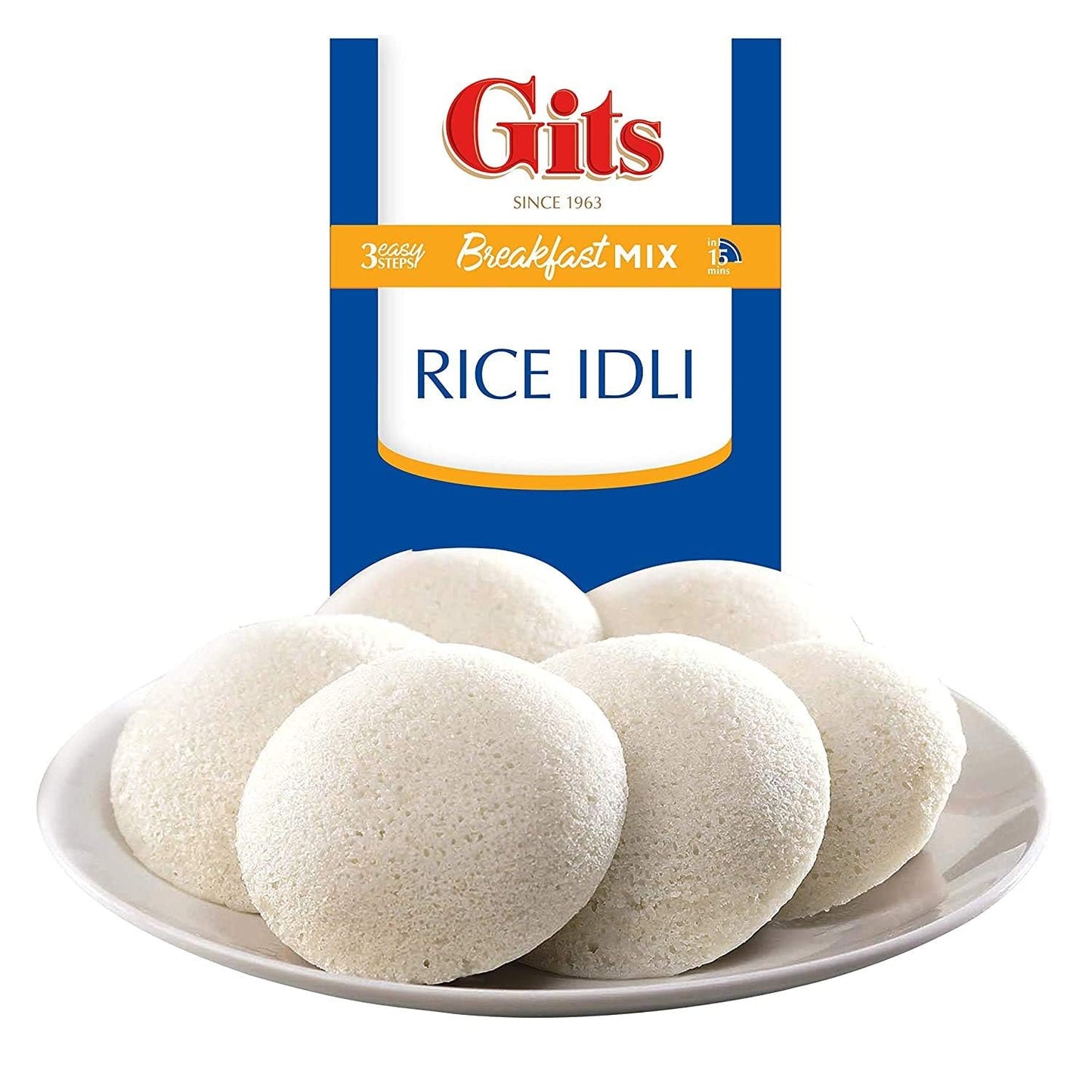 Gits Instant Mix Box - 600gm (Pack of 200gm X 3) | Ready to Cook Indian Breakfast/Lunch/Dinner/Snack Meal | No Artificial Colors, Flavors, Preservatives, 100% Vegetarian, Easy Recipe (Rice Idli)