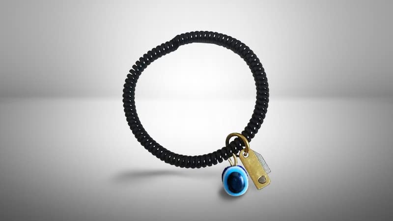 Nazar Battu Evil Eye Knife Bracelet Free Size for Men and Women | Stylish and Trendy Evil Eye Bracelet Nazar Battu Black Beaded Bracelets Unisex