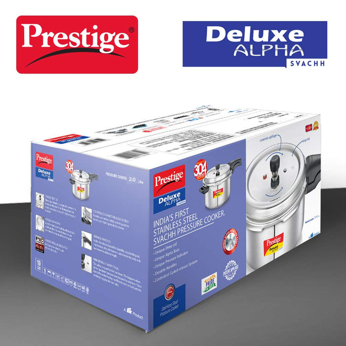 Prestige Deluxe Alpha St. Steel Pressure Cooker 2.0 Litre