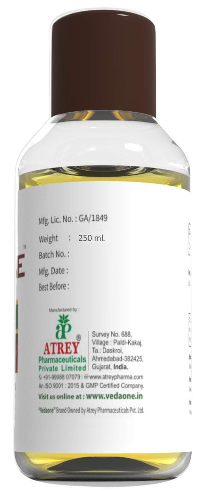 Vedaone 100% Pure Natural Organic Cold Pressed Castor Oil 250ml - For Hair Growth and Skin Care