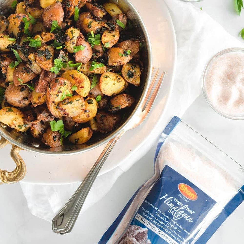 Shan Virgin Himalayan Pink Salt Fine Grain (800g) - Naturally Fortified with 84 Trace Minerals - Stand Up Pouch