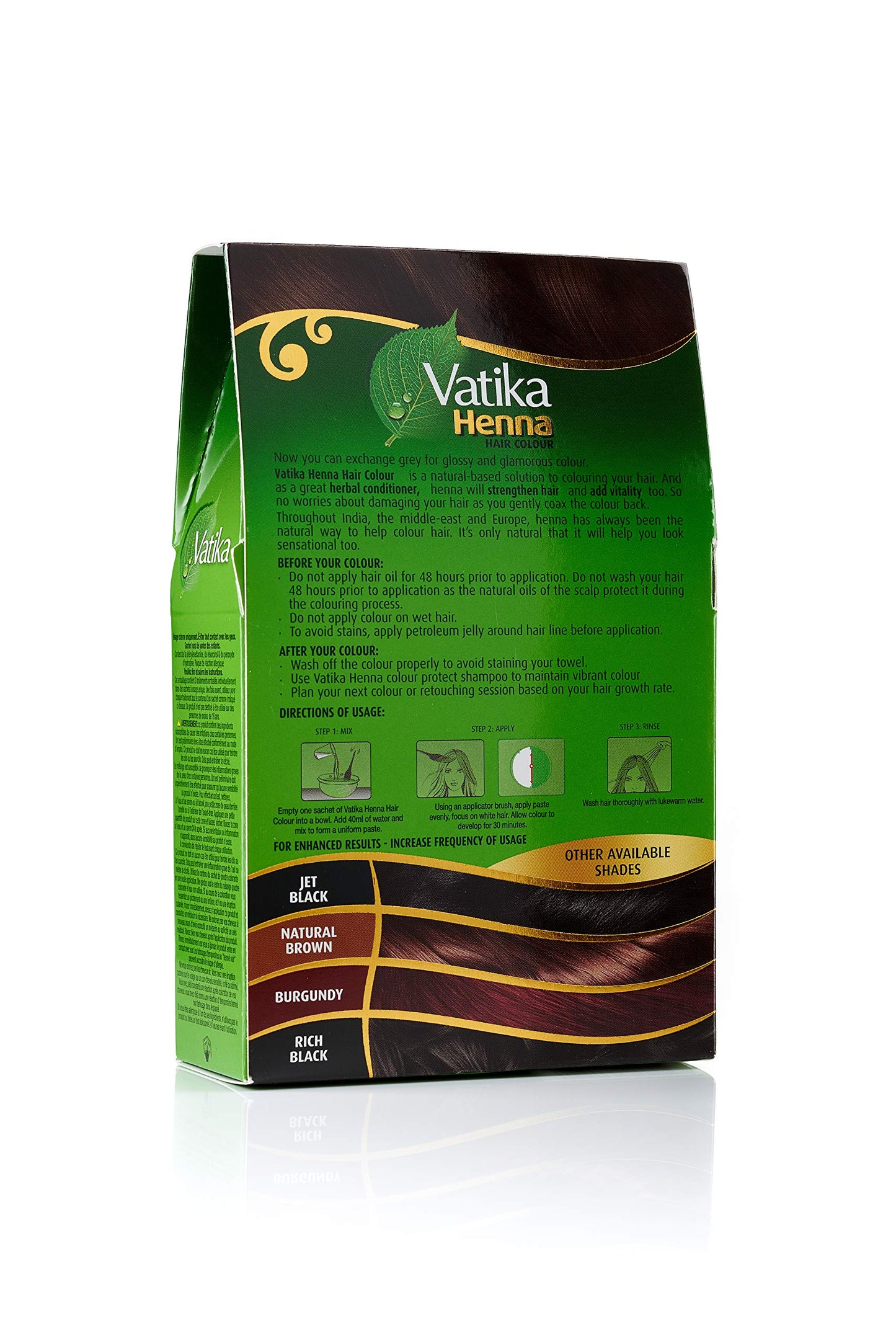 Vatika naturals Henna Hair Color - Dark Brown (Pack of 6)