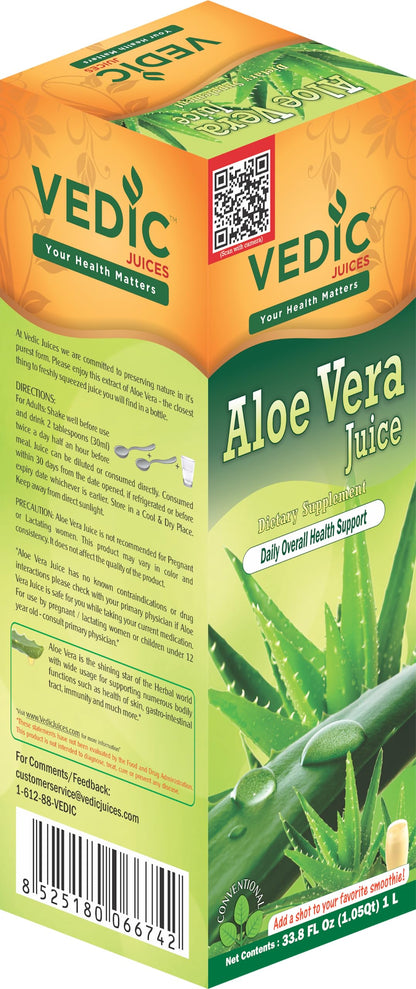 Vedic Aloe Vera Juice | Daily Overall Health Support 1L