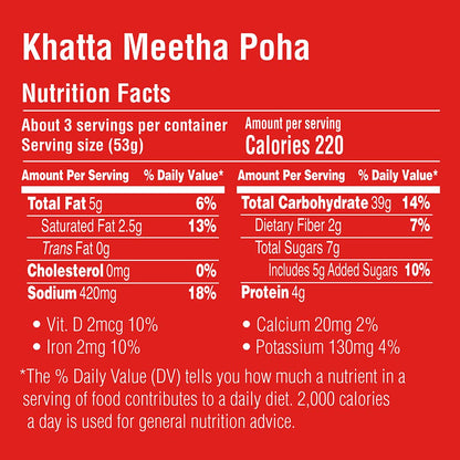 Mtr 3-minute Breakfast- Khatta Mitha Poha 80 gms - Food / Masala / Dal