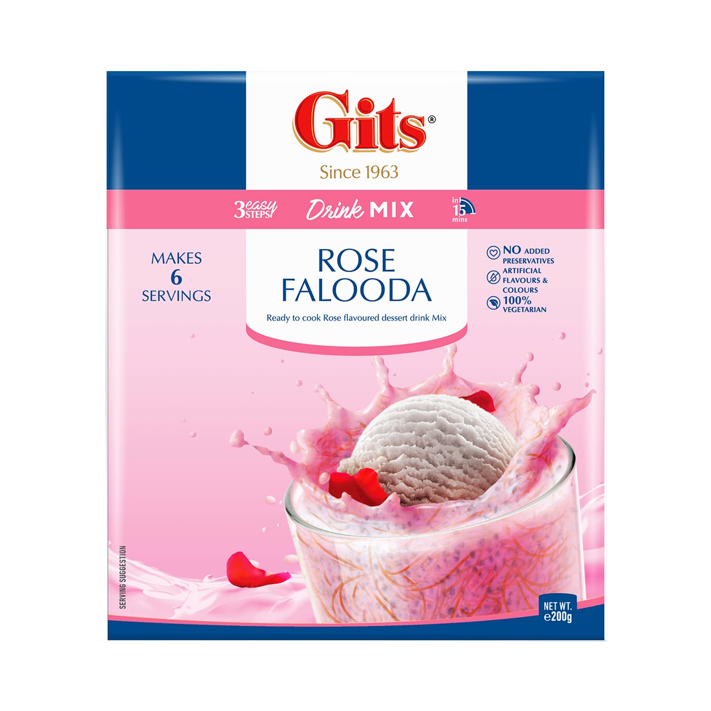 Gits Rose Falooda Mix 200 gm