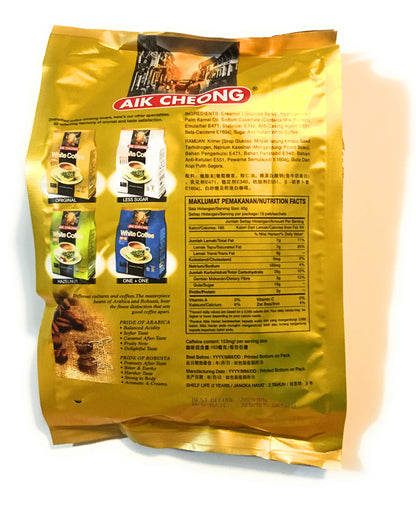 Aik Cheong Original White Coffee 3 In 1 (Instant White Coffee Creamer Sugar)-15X40g