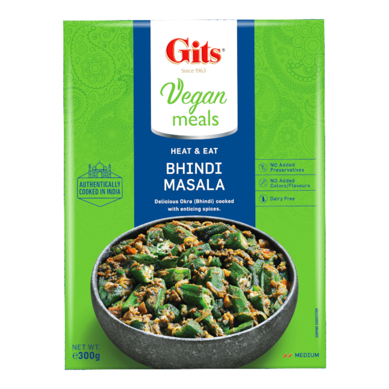 Gits Ready Meals, Bhindi Masala, 10.5 Ounce