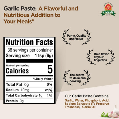 Laxmi Garlic Paste 8 oz - Pickles & Paste