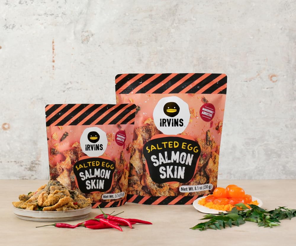 IRVINS Salted Egg Salmon Skin (Pack of 3)