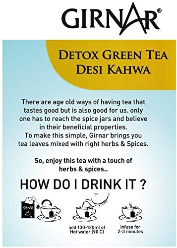 Girnar Detox Green Tea, 10 Sachet Pack