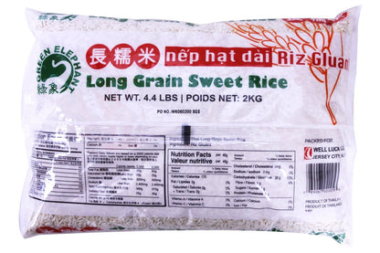 Green Elephant Thai Pure White (Glutinous) Long Grain Sweet Rice 4.4 lbs_AB