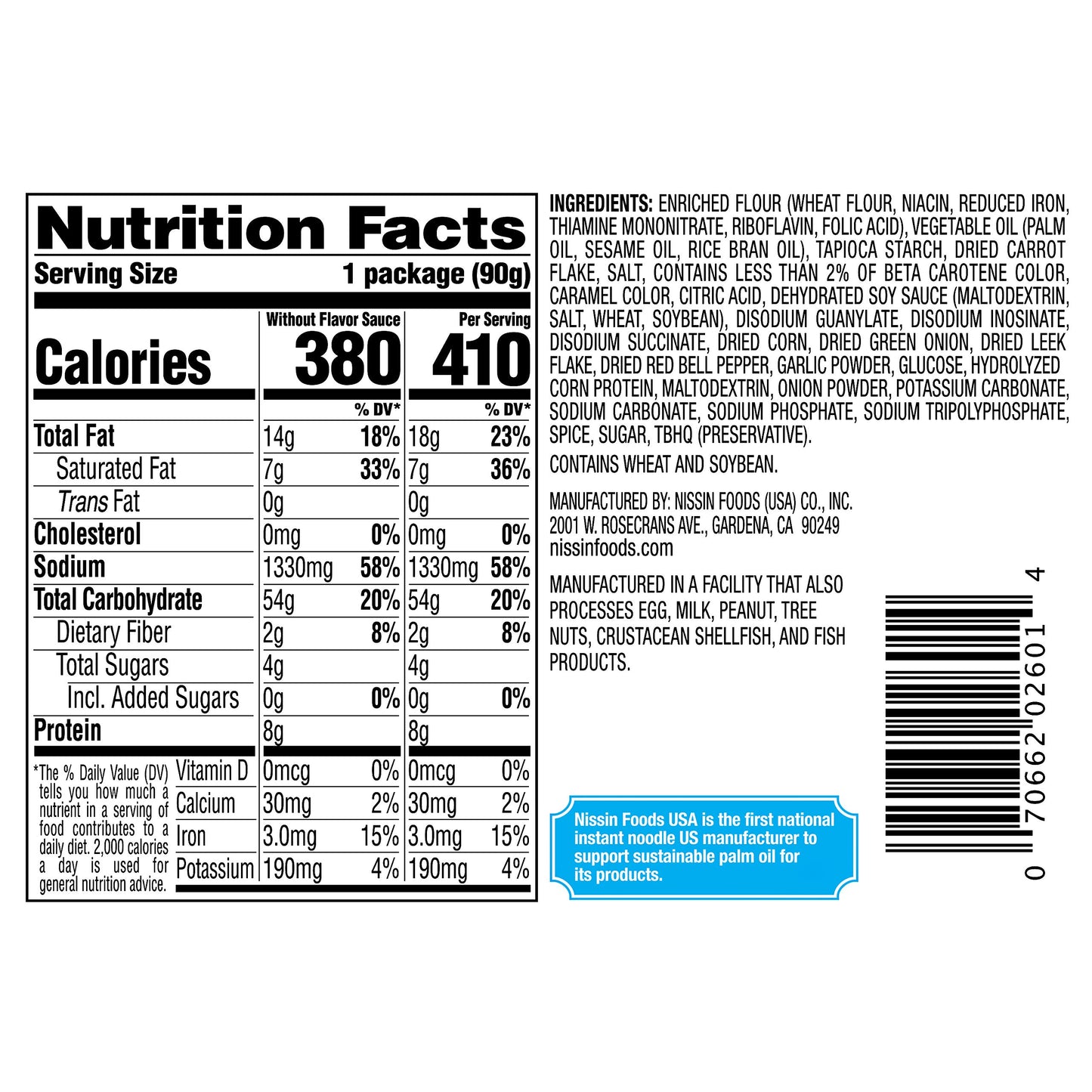 Nissin Top Ramen Bowl, Soy Sauce Flavor, Microwavable Bowl, 3.17oz. (6-Pack)