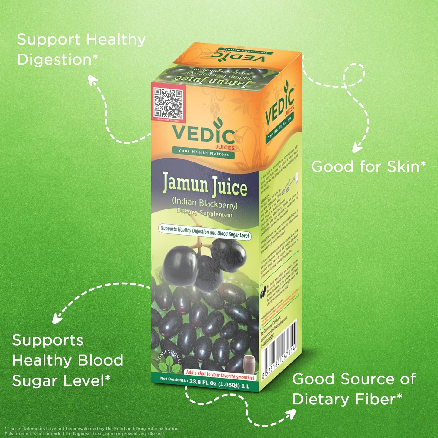 Vedic Jamun Juice/Indian BlackBerry 1000 Ml - Food / Masala / Dal