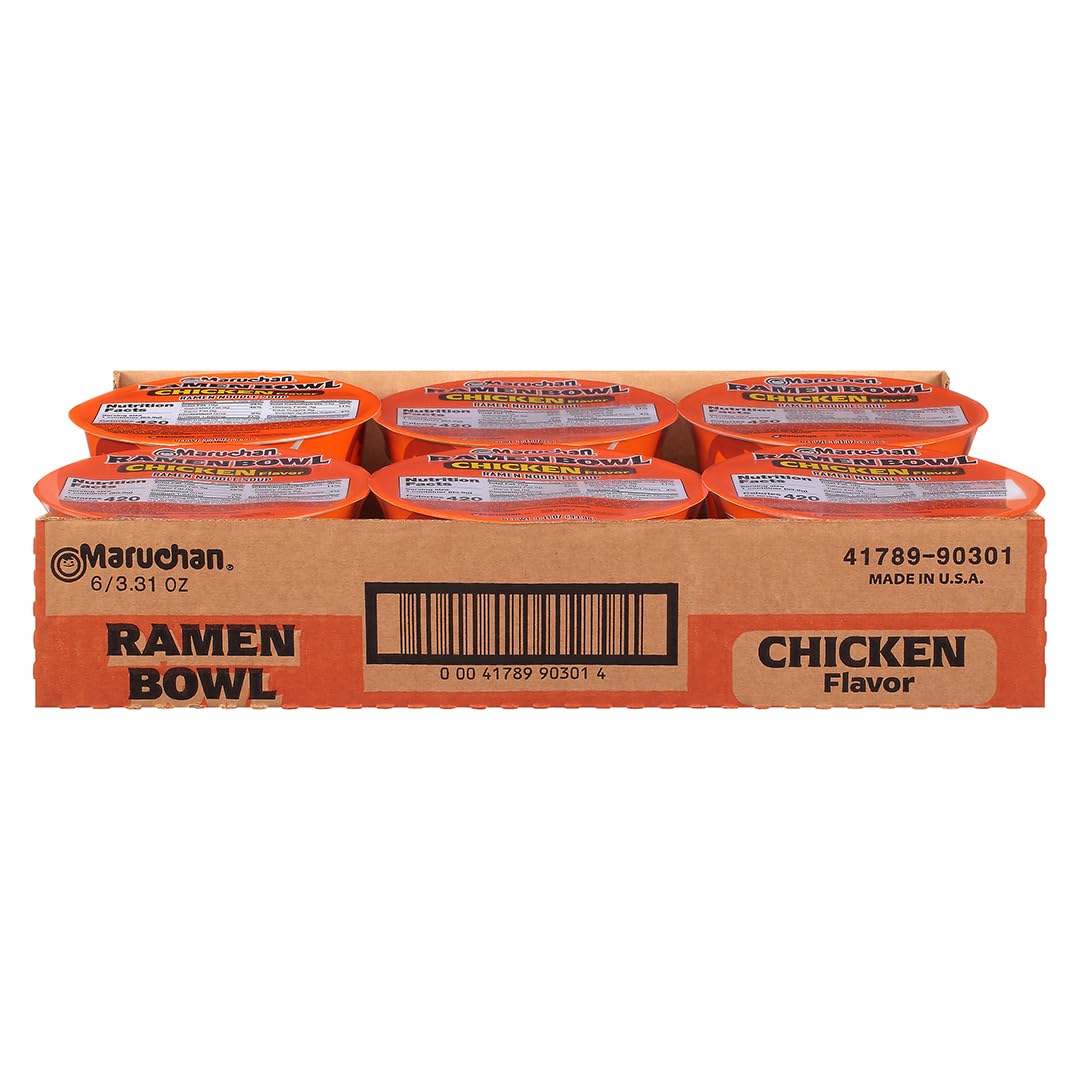 Maruchan Bowl Chicken, 3.31 Oz, Pack of 6